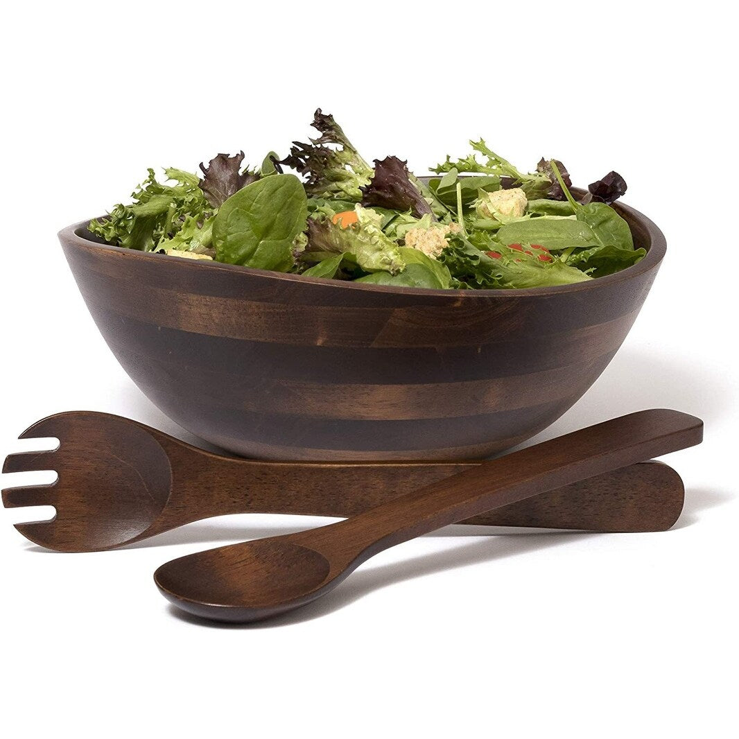 Lipper International 294-2WN Walnut Matte Bowl