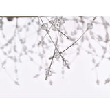 Liria 9-Light Brushed Silver-ish Champagne Beads Firework Chandelier