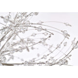 Liria 9-Light Brushed Silver-ish Champagne Beads Firework Chandelier