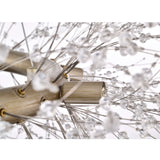 Liria 9-Light Brushed Silver-ish Champagne Beads Firework Chandelier