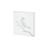 Lirondelle White Metal Swallow Themed Two Tone Wall Art