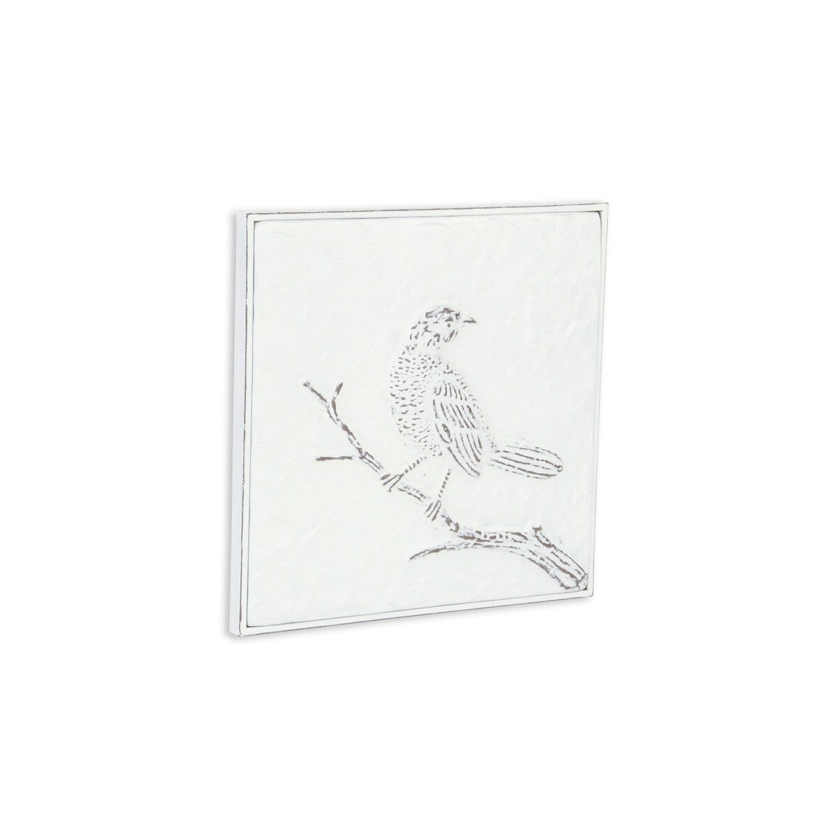 Lirondelle White Metal Swallow Themed Two Tone Wall Art