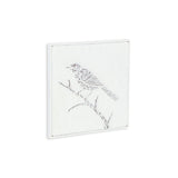 Lirondelle White Metal Swallow Themed Two Tone Wall Art