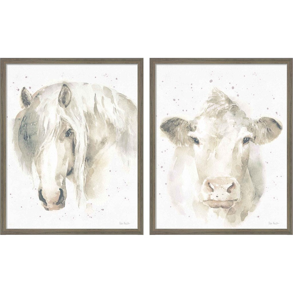 Lisa Audit 'Farm Friends Neutral' Framed Art (Set of 2)