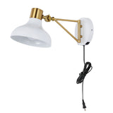 Lisa Swing Arm 1-Light Modern Midcentury Iron USB Charging Port LED Sconce, by JONATHAN Y