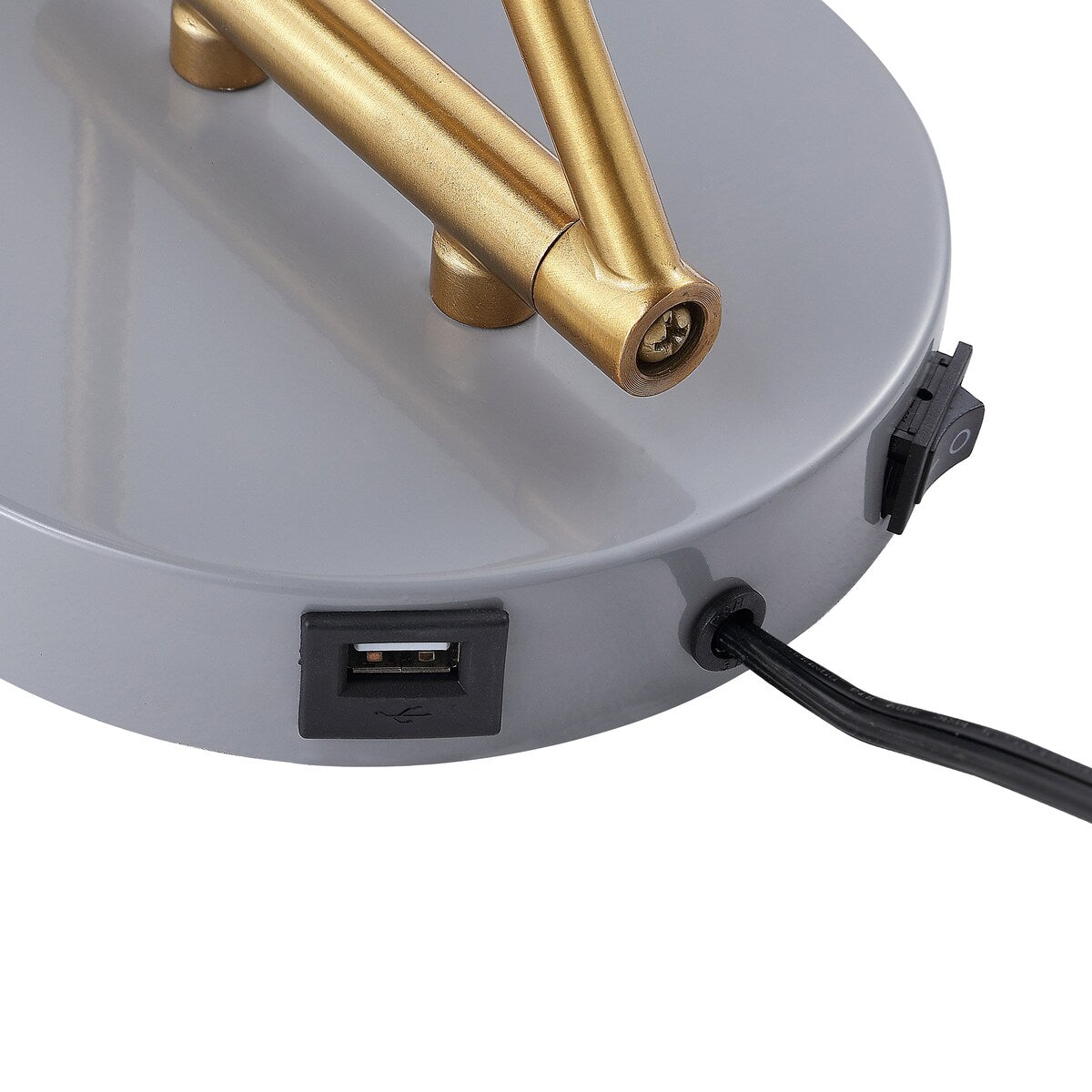 Lisa Swing Arm 1-Light Modern Midcentury Iron USB Charging Port LED Sconce, by JONATHAN Y