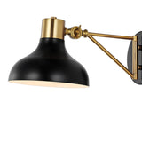 Lisa Swing Arm 1-Light Modern Midcentury Iron USB Charging Port LED Sconce, by JONATHAN Y