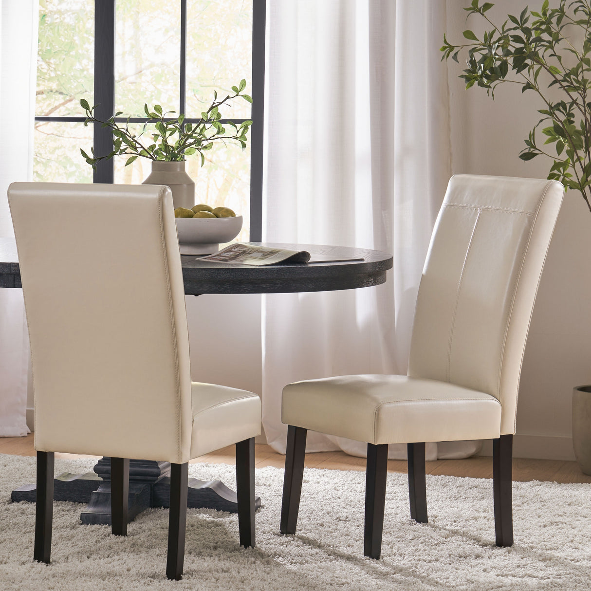Lissa Ivory Dining Chair (Set of 2) by Christopher Knight Home