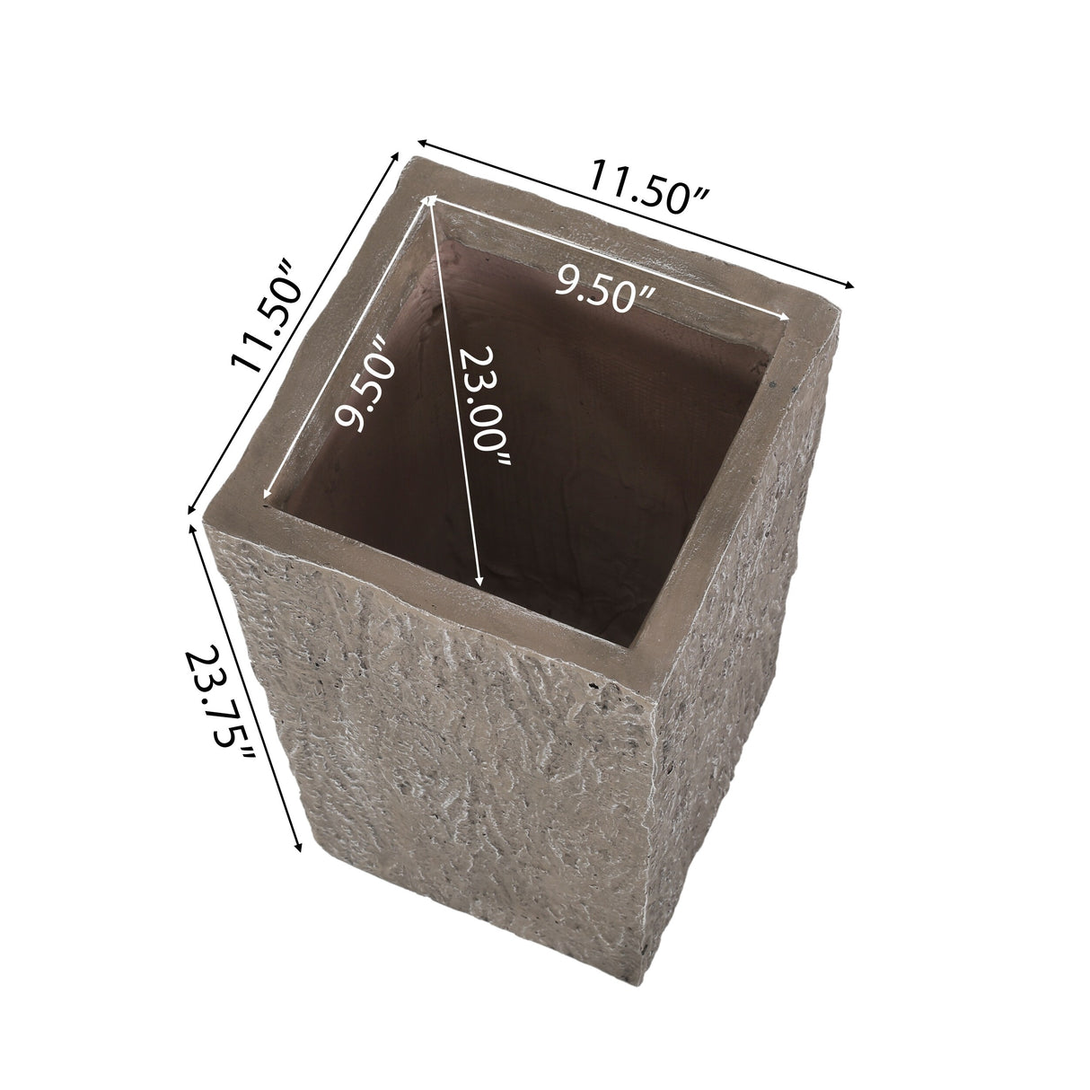 Littell Outdoor Medium and Small Cast Stone Planters (Set of 2) by Christopher Knight Home