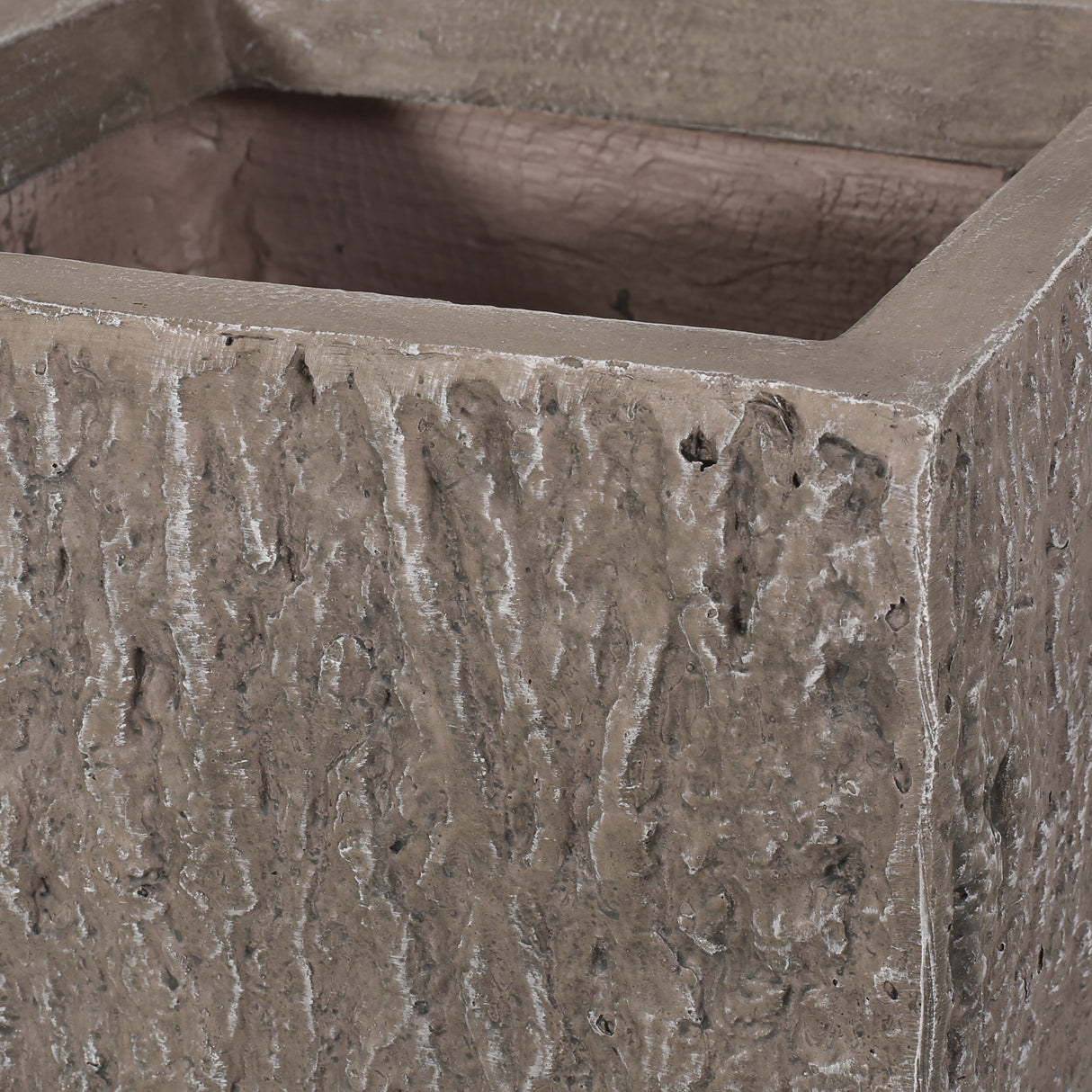 Littell Outdoor Medium and Small Cast Stone Planters (Set of 2) by Christopher Knight Home
