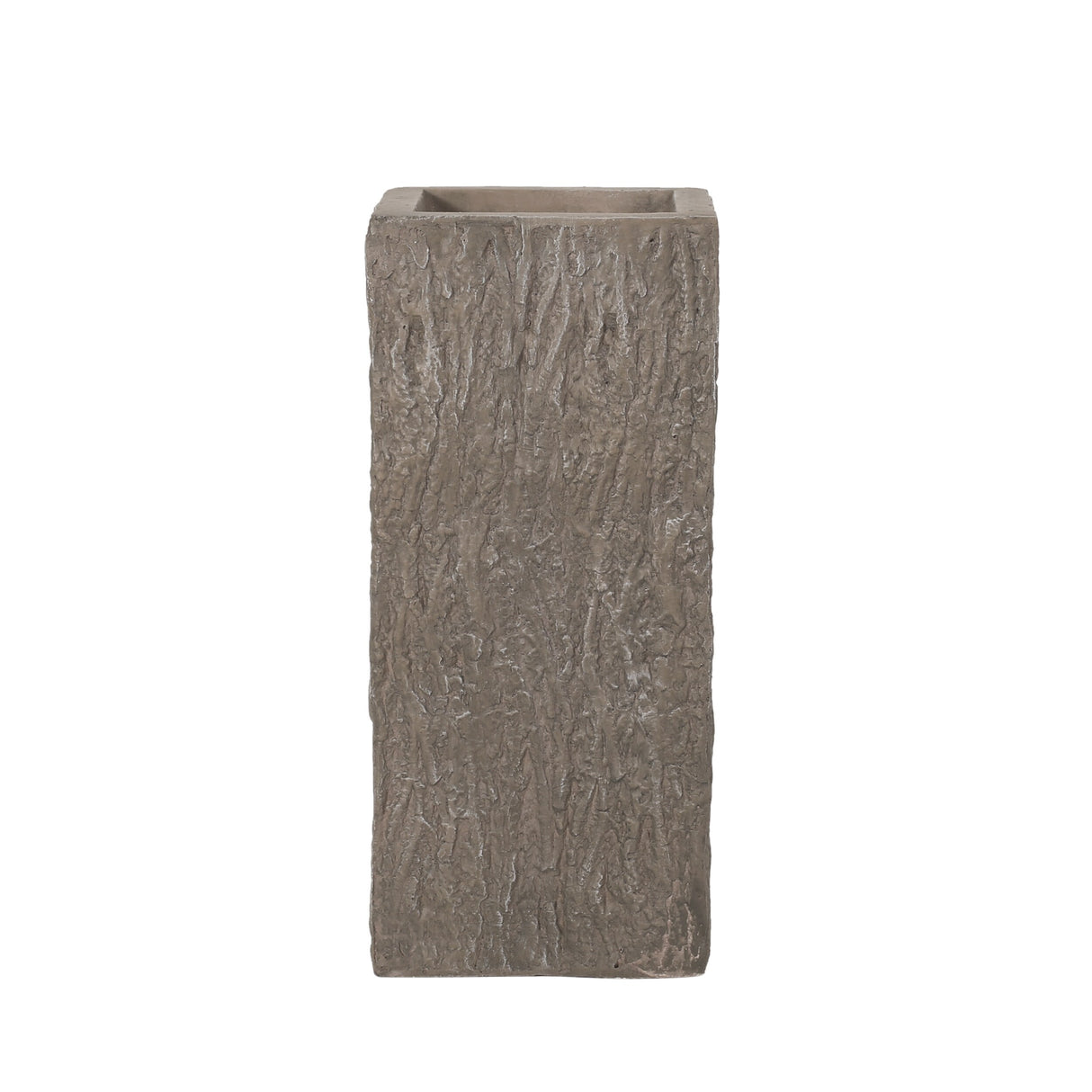 Littell Outdoor Medium and Small Cast Stone Planters (Set of 2) by Christopher Knight Home