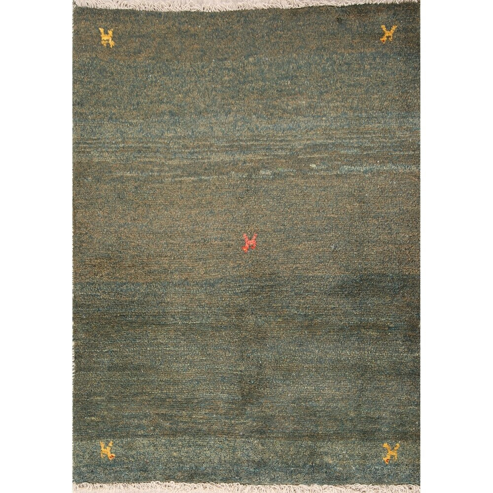 Little Characters Gabbeh Shiraz Handmade Persian Area Rug Wool - 4'9" x 3'6"