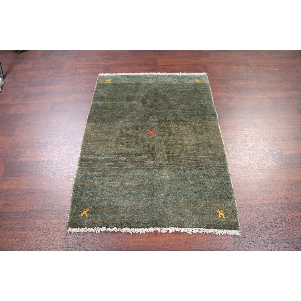 Little Characters Gabbeh Shiraz Handmade Persian Area Rug Wool - 4'9" x 3'6"