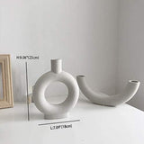 Little Gray Ceramic Modern Arts Vases Minimalist Abstraction Flowers Vase Decoration