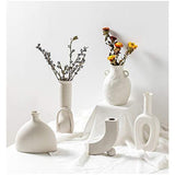 Little Gray Ceramic Modern Arts Vases Minimalist Abstraction Flowers Vase Decoration