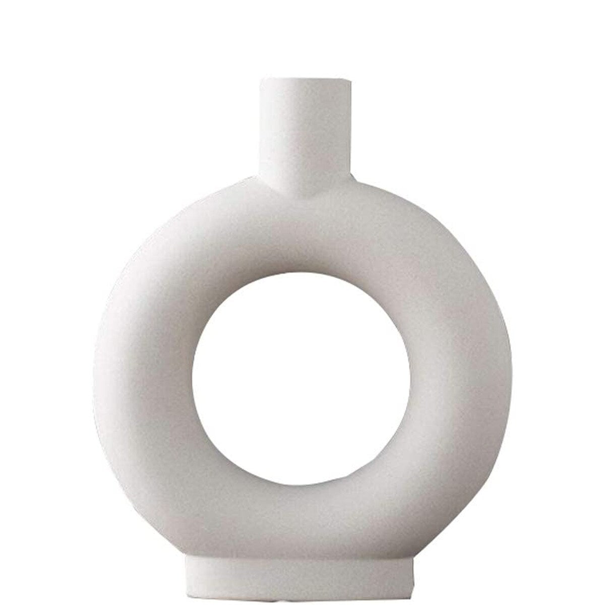 Little Gray Ceramic Modern Arts Vases Minimalist Abstraction Flowers Vase Decoration