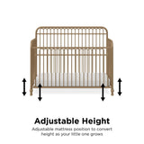 Little Seeds Ivy 3-in-1 Convertible Metal Crib