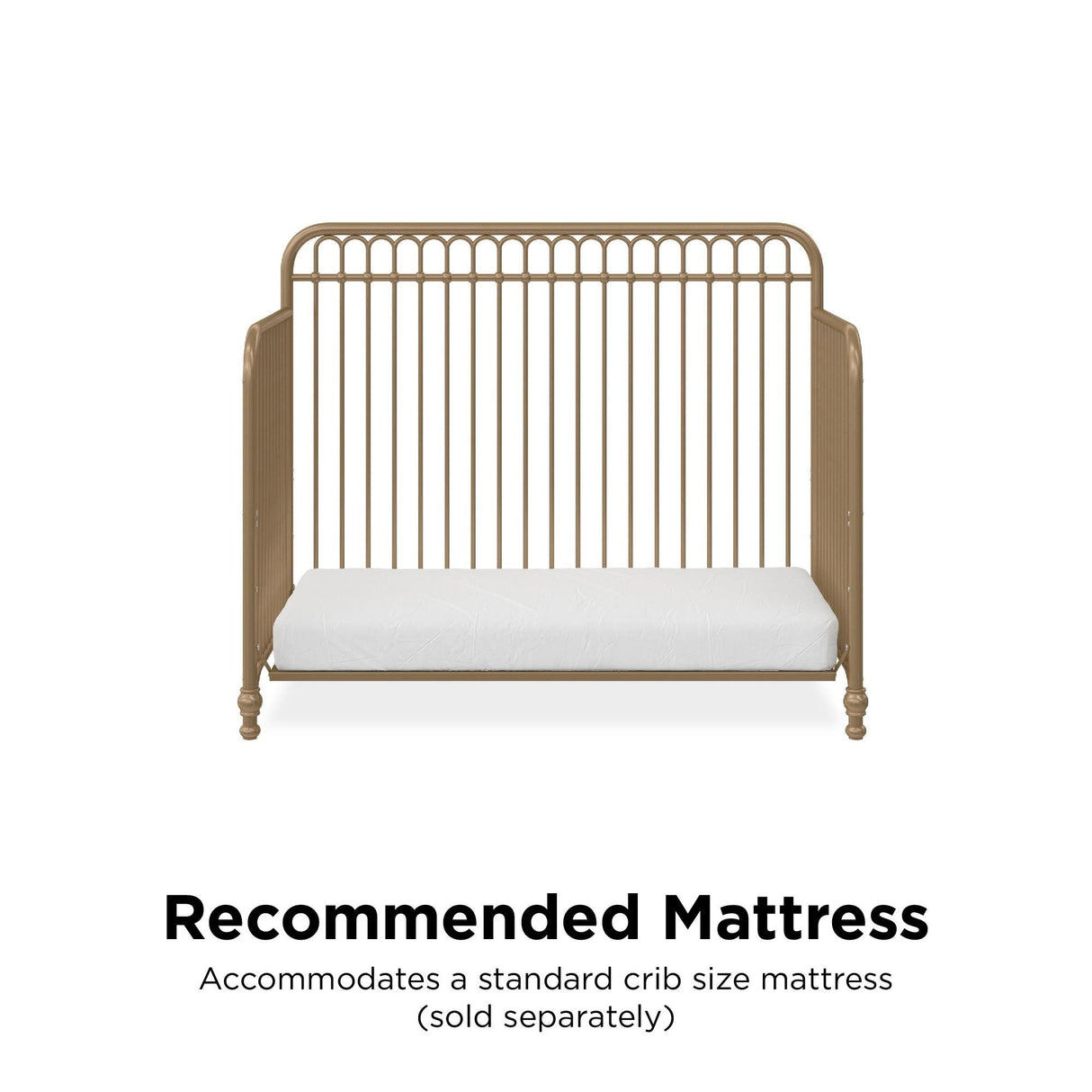 Little Seeds Ivy 3-in-1 Convertible Metal Crib