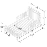 Little Seeds Monarch Hill Ivy Metal Toddler Bed with Safety 1st Heavenly Dreams Baby & Toddler Mattress