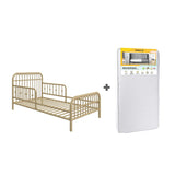 Little Seeds Monarch Hill Ivy Metal Toddler Bed with Safety 1st Heavenly Dreams Baby & Toddler Mattress
