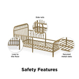 Little Seeds Monarch Hill Ivy Metal Toddler Bed with Safety 1st Heavenly Dreams Baby & Toddler Mattress