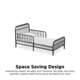Little Seeds Monarch Hill Ivy Metal Toddler Bed with Safety 1st Heavenly Dreams Baby & Toddler Mattress