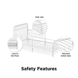 Little Seeds Monarch Hill Ivy Metal Toddler Bed with Safety 1st Heavenly Dreams Baby & Toddler Mattress