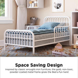 Little Seeds Monarch Hill Ivy Metal Toddler Bed with Safety 1st Heavenly Dreams Baby & Toddler Mattress