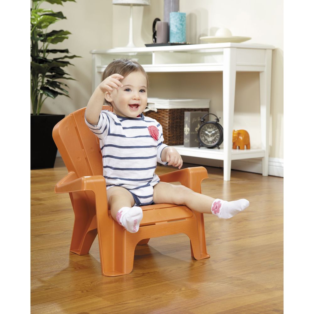 Little Tikes Orange Garden Chair - 18.50"L x 14.50''W x 18.00''H