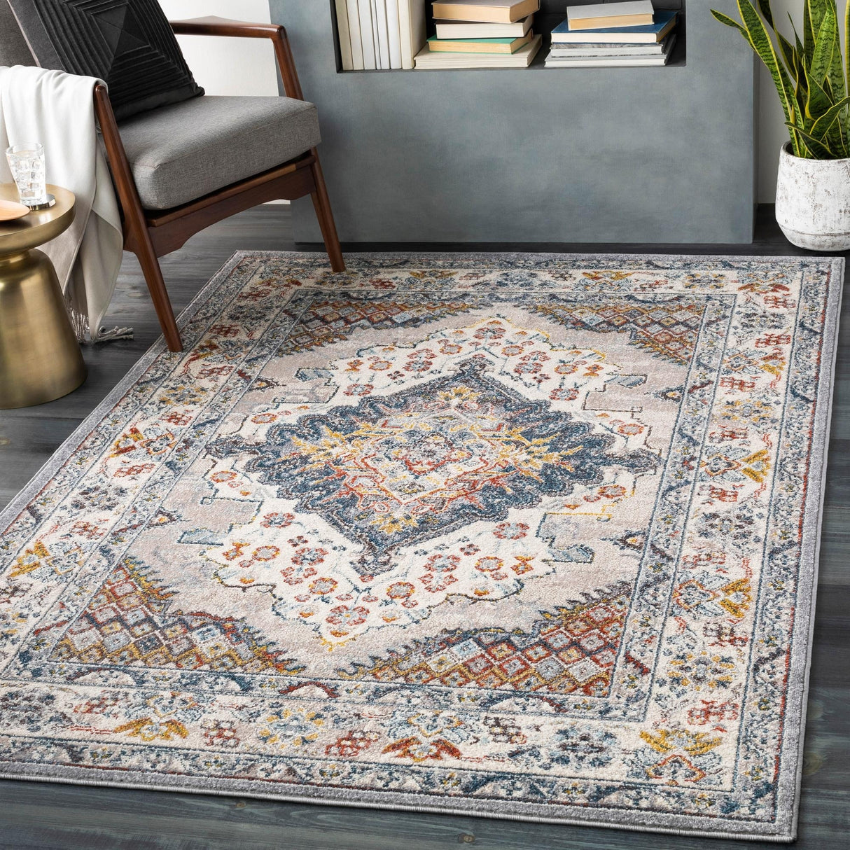 Livabliss Ankara Updated Traditional Medallion Area Rug