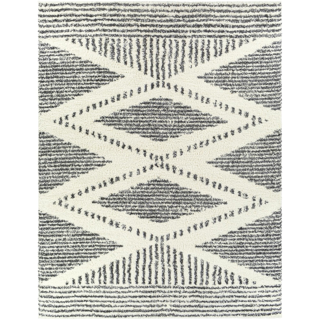 Livabliss Deluxe Shag Moroccan Tribal Area Rug