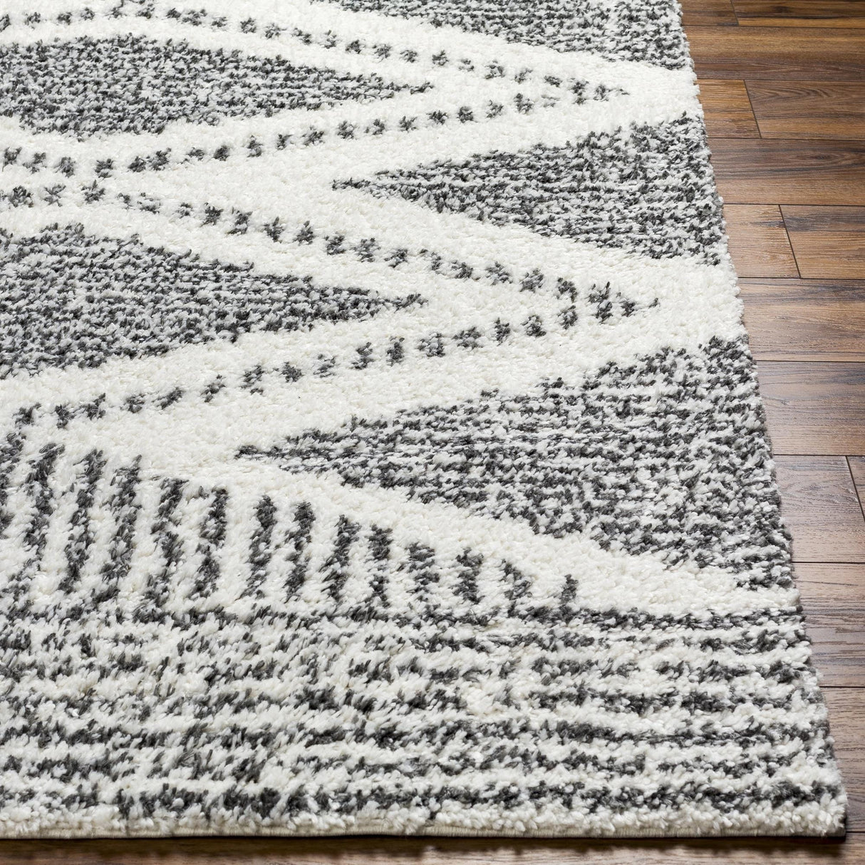 Livabliss Deluxe Shag Moroccan Tribal Area Rug