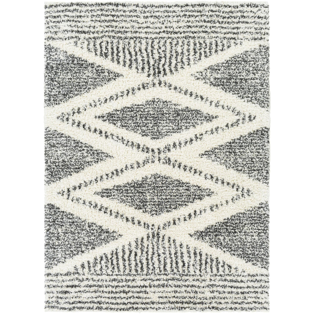Livabliss Deluxe Shag Moroccan Tribal Area Rug