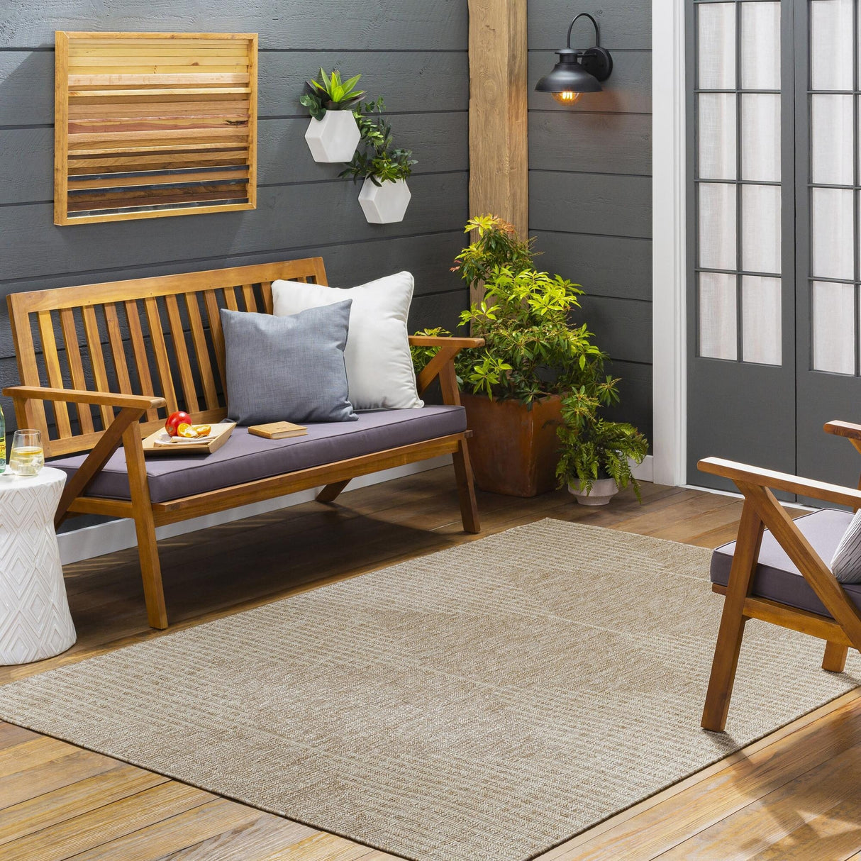 Livabliss Eagean Bohemian Diamond Outdoor Area Rug