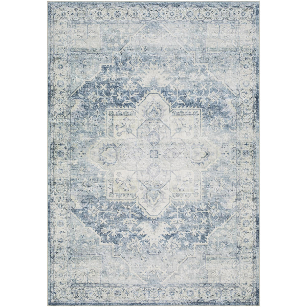 Livabliss Lavable Medallion Machine Washable Area Rug