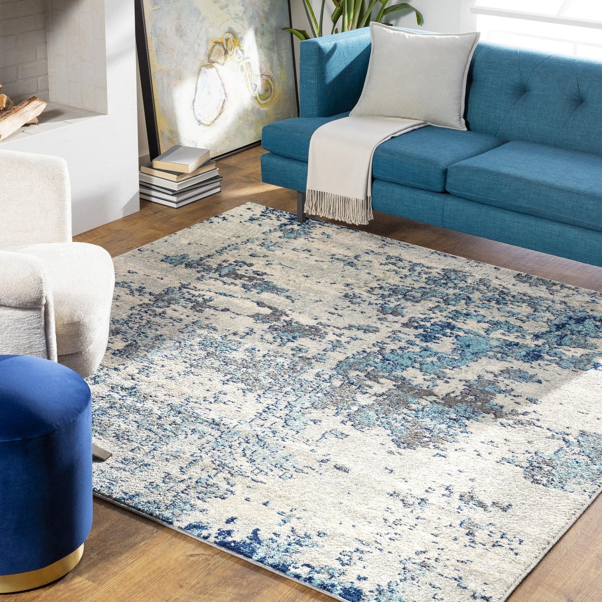 Livabliss Sunderland Minimalist Abstract Area Rug