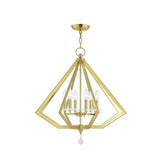 Livex Lighting Diamond-shape 6-light Polished Brass Indoor Chandelier