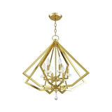 Livex Lighting Diamond-shape 6-light Polished Brass Indoor Chandelier
