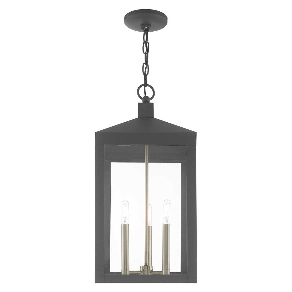 Livex Lighting Nyack 3 Light 11" Wide Outdoor Taper Candle Pendant
