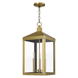 Livex Lighting Nyack 3 Light 11" Wide Outdoor Taper Candle Pendant