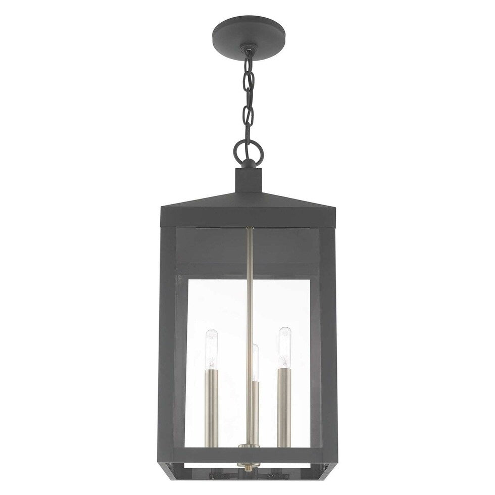 Livex Lighting Nyack 3 Light 11" Wide Outdoor Taper Candle Pendant