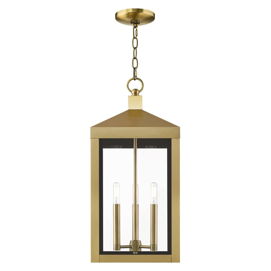 Livex Lighting Nyack 3 Light 11" Wide Outdoor Taper Candle Pendant