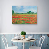 Living Coral Poppy Field by Alexi Fine Canvas Art Print