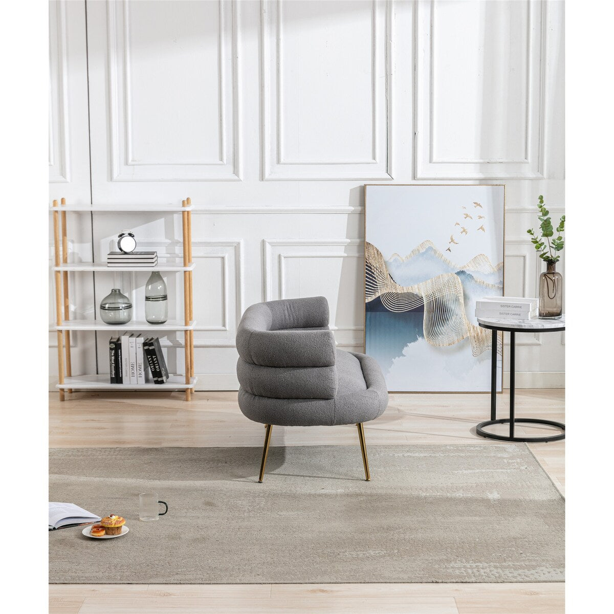 Living Room Accent Chair Plush Touch Lounge Chair & Tufted Cushions