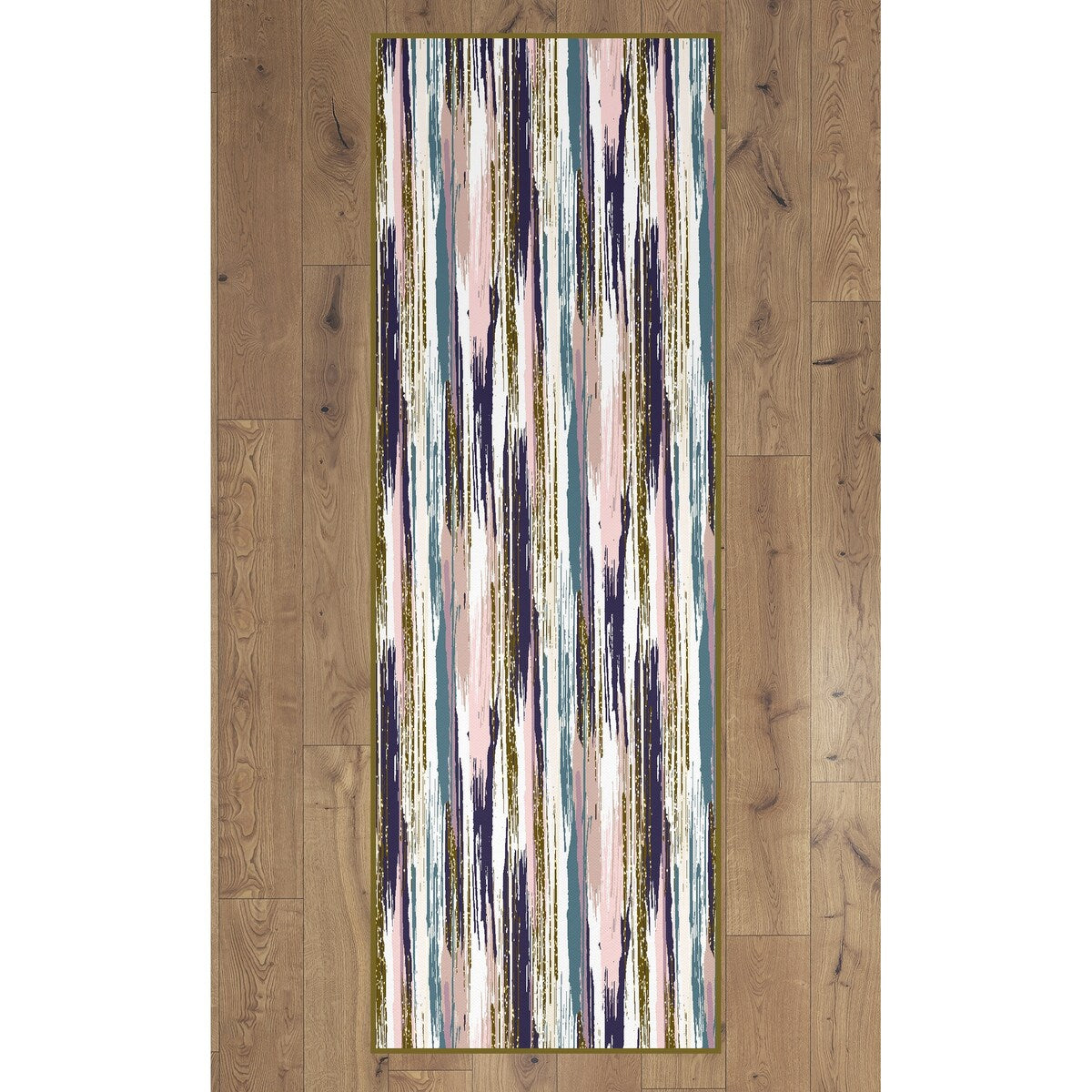 Living Room Area Rug Nonslip, Abstract Brushstrokes Glitter Pattern