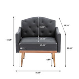 Living Room Furniture Accent Chair Leisure Single Sofa Living Room Chairs with Rose Golden Feet, White PU