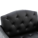Living Room Furniture Accent Chair Leisure Single Sofa Living Room Chairs with Rose Golden Feet, White PU