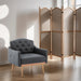 Living Room Furniture Accent Chair Leisure Single Sofa Living Room Chairs with Rose Golden Feet, White PU
