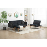 Living Room Sofa Set Modern Accent Sectional Sofa Upholstered Convertible Sofa Sleeper Bed Couch with Split Back & Metal Legs