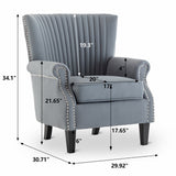Living Room Tufted Wingback Chair Accent Chair